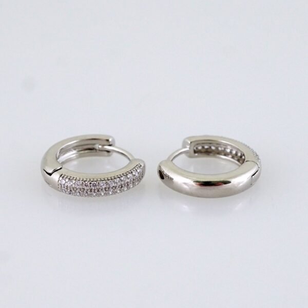 Women Earrings/ Aretes Dama/ Zircon Stone/ Silver Color// E1509 - Image 2