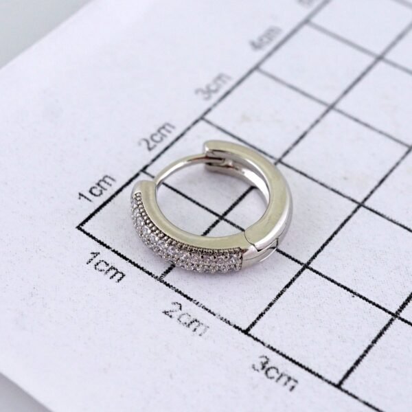 Women Earrings/ Aretes Dama/ Zircon Stone/ Silver Color// E1509 - Image 3