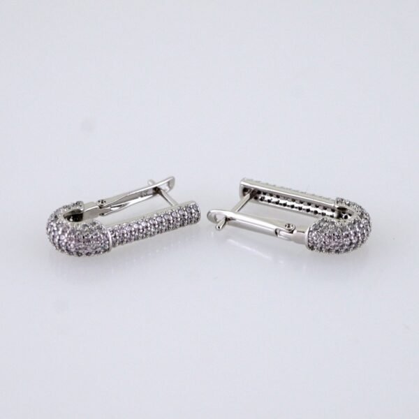 Women Earrings/ Aretes Dama/ Zircon Stone/ Silver Color// E1511 - Image 2