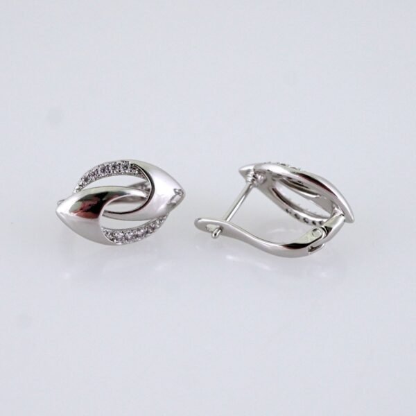 Women Earrings/ Aretes Dama/ Zircon Stone/ Silver Color// E1512 - Image 2
