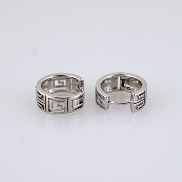 Women Earrings/ Aretes Dama/ Plain/ Silver Color// E1513 - Image 2