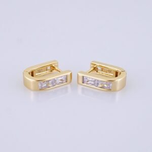 Women Earrings/ Aretes Dama/ Zircon Stone/ 14k Real Color// E1517