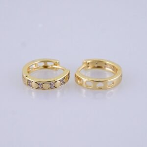 Women Earrings/ Aretes Dama/ Zircon Stone/ 14k Real Color// E1522