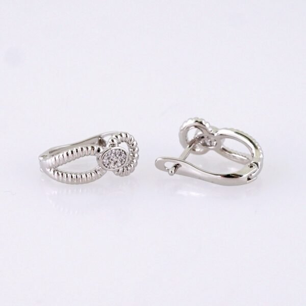 Women Earrings/ Aretes Dama/ Zircon Stone/ Silver Color// E1527 - Image 2