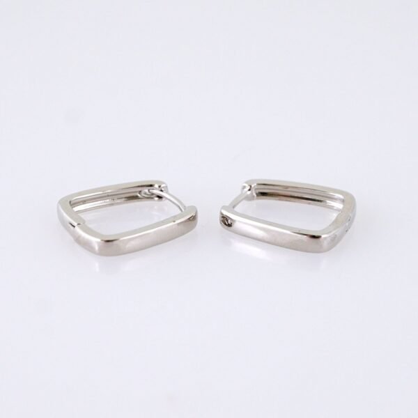 Women Earrings/ Aretes Dama/ Plain/ Silver Color// E1528 - Image 2