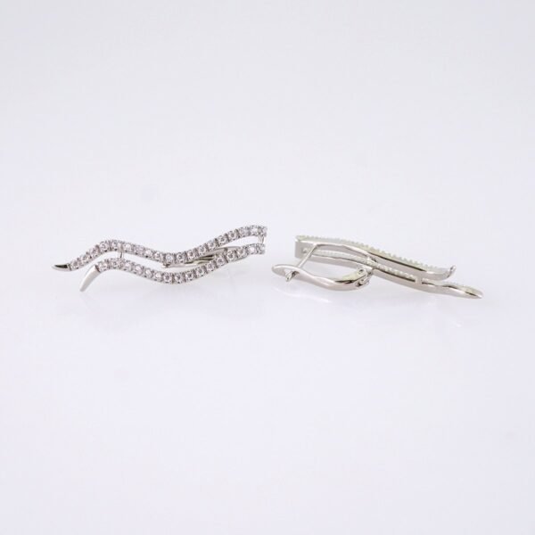 Women Earrings/ Aretes Dama/ Zircon Stone/ Silver Color// E1530 - Image 2