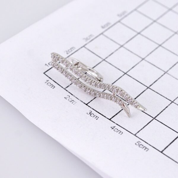 Women Earrings/ Aretes Dama/ Zircon Stone/ Silver Color// E1530 - Image 3