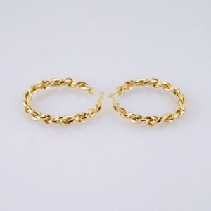 Women Earrings/ Aretes Dama/ Plain/ 14k Real Color// E1531