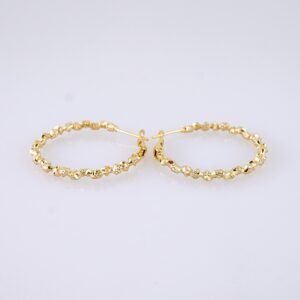 Women Earrings/ Aretes Dama/ Plain/ 14k Real Color// E1532