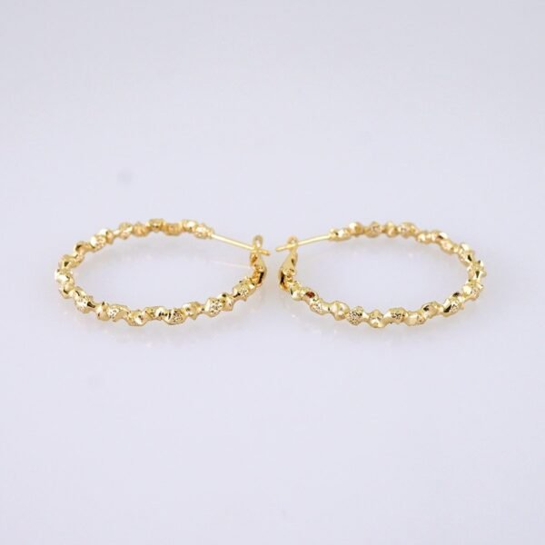 Women Earrings/ Aretes Dama/ Plain/ 14k Real Color// E1532