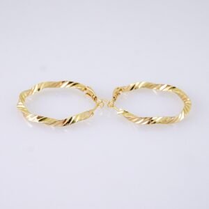 Women Earrings/ Aretes Dama/ Plain/ 14k Real Color// E1533