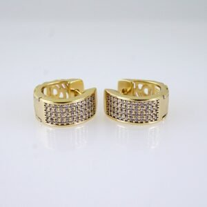 Women Earrings/ Aretes Dama/ Zircon Stone/ 14k Real Color// E1535
