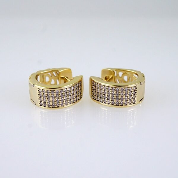Women Earrings/ Aretes Dama/ Zircon Stone/ 14k Real Color// E1535
