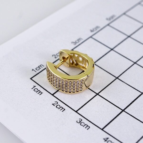 Women Earrings/ Aretes Dama/ Zircon Stone/ 14k Real Color// E1535 - Image 3