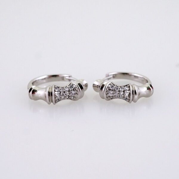 Women Earrings/ Aretes Dama/ Zircon Stone/ Silver Color// E1537
