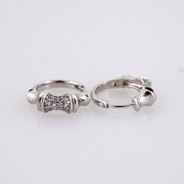 Women Earrings/ Aretes Dama/ Zircon Stone/ Silver Color// E1537 - Image 2