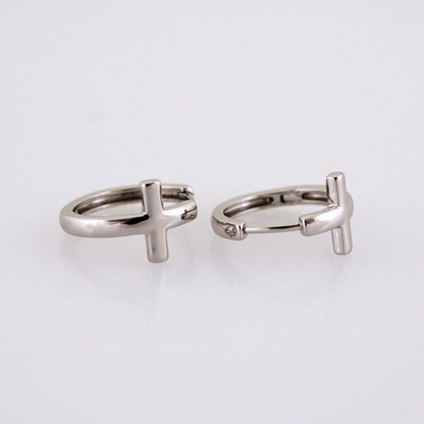 Women Earrings/ Aretes Dama/ Plain/ Silver Color// E1538 - Image 2