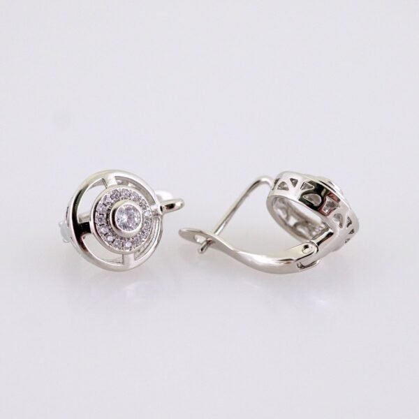 Women Earrings/ Aretes Dama/ Zircon Stone/ Silver Color// E1539 - Image 2