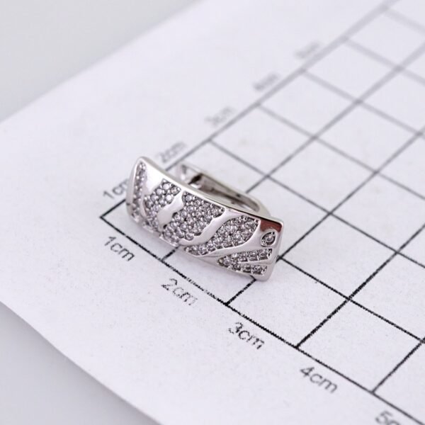 Women Earrings/ Aretes Dama/ Zircon Stone/ Silver Color// E1540 - Image 3