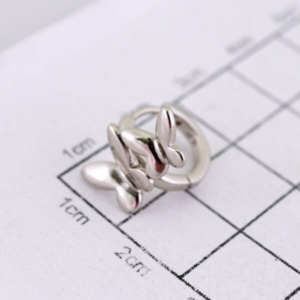 Women Earrings/ Aretes Dama/ Plain/ Siver Color// E1541 - Image 3