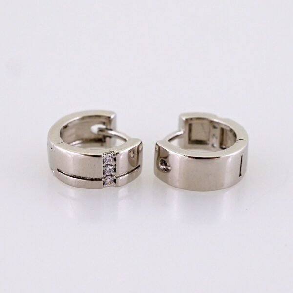 Women Earrings/ Aretes Dama/ Zircon Stone/ Silver Color// E1542 - Image 2