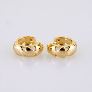 Women Earrings/ Aretes Dama/ Plain/ 14k Real Color// E1543