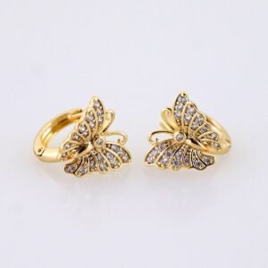 Women Earrings/ Aretes Dama/ Zircon Stone/ 14k Real Color// E1545