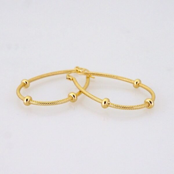Women Earrings/ Aretes Dama/ Plain/ 14k Real Color// E1547