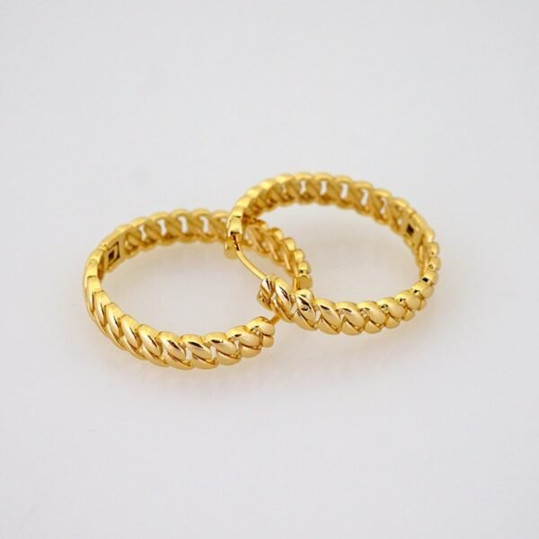 Women Earrings/ Aretes Dama/ Plain/ 14k Real Color// E1548