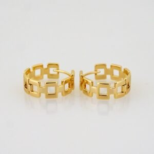 Women Earrings/ Aretes Dama/ Plain/ 14k Real Color// E1550