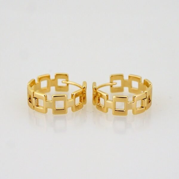 Women Earrings/ Aretes Dama/ Plain/ 14k Real Color// E1550