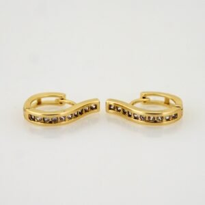 Women Earrings/ Aretes Dama/ Zircon Stone/ 14k Real Color// E1551