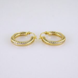 Women Earrings/ Aretes Dama/ Zircon Stone/ 14k Real Color// E1558