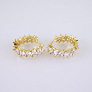 Women Earrings/ Aretes Dama/ Zircon Stone/ 14k Real Color// E1559