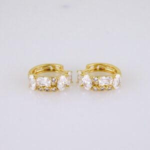Women Earrings/ Aretes Dama/ Zircon Stone/ 14k Real Color// E1562