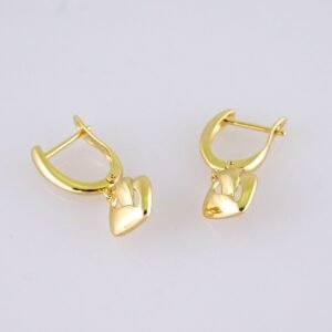 Women Earrings/ Aretes Dama/ Plain/ 14k Real Color// E1563