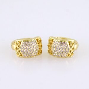 Women Earrings/ Aretes Dama/ Zircon Stone/ 14k Real Color// E1564