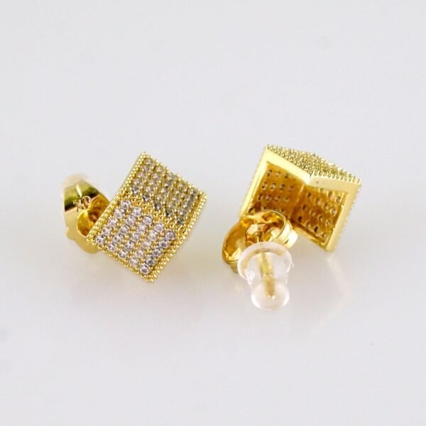 Women Earrings/ Aretes Dama/ Zircon Stone/ 14k Real Color// E1565 - Image 2