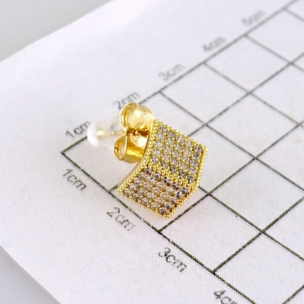 Women Earrings/ Aretes Dama/ Zircon Stone/ 14k Real Color// E1565 - Image 3