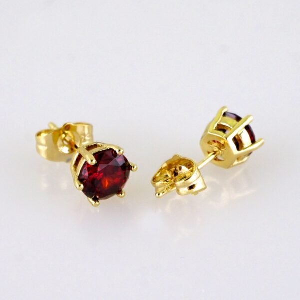 Women Earrings/ Aretes Dama/ Zircon Stone/ 14k Real Color// E1570 - Image 2