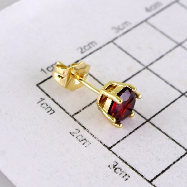 Women Earrings/ Aretes Dama/ Zircon Stone/ 14k Real Color// E1570 - Image 3