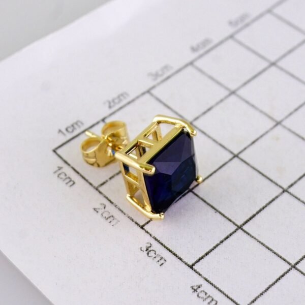 Women Earrings/ Aretes Dama/ Zircon Stone/ 14k Real Color// E1571 - Image 3