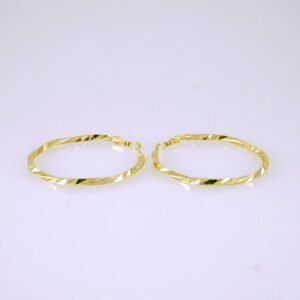 Women Earrings/ Aretes Dama/ Plain/ 14k Real Color// E1572