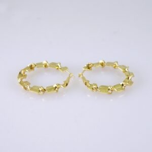 Women Earrings/ Aretes Dama/ Plain/ 14k Real Color// E1573