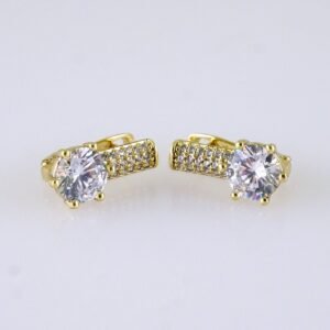 Women Earrings/ Aretes Dama/ Zircon Stone/ 14k Real Color// E1576