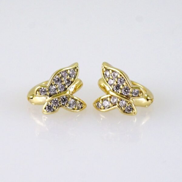 Women Earrings/ Aretes Dama/ Zircon Stone/ 14k Real Color// E1579