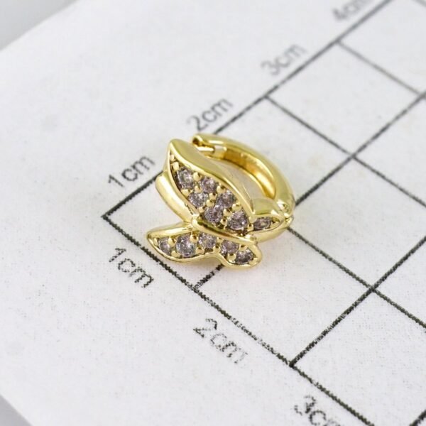 Women Earrings/ Aretes Dama/ Zircon Stone/ 14k Real Color// E1579 - Image 3