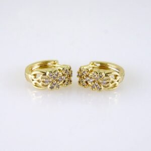 Women Earrings/ Aretes Dama/ Zircon Stone/ 14k Real Color// E1580