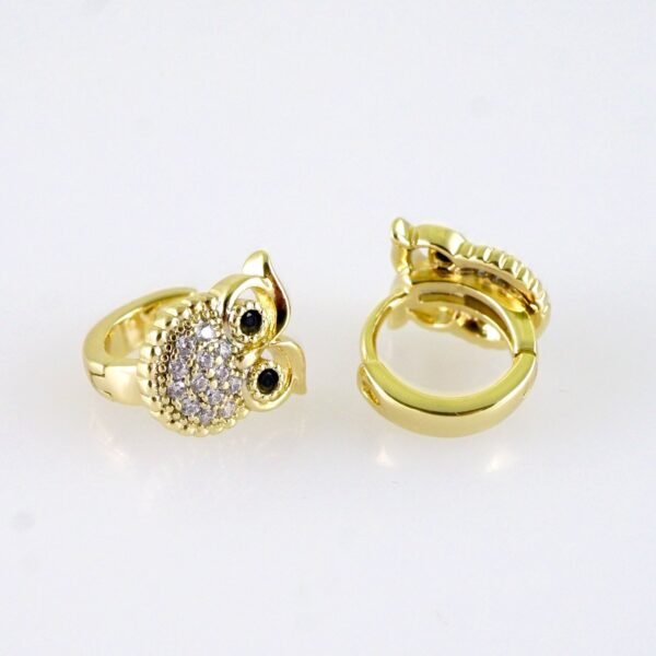 Women Earrings/ Aretes Dama/ Zircon Stone/ 14k Real Color// E1581 - Image 2