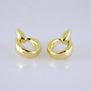 Women Earrings/ Aretes Dama/ Plain/ 14k Real Color// E1583